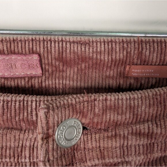 Pilcro Corduroy Pants Size 28 Burgundy Straight Leg Soft Stretch Women’s - Picture 4 of 13